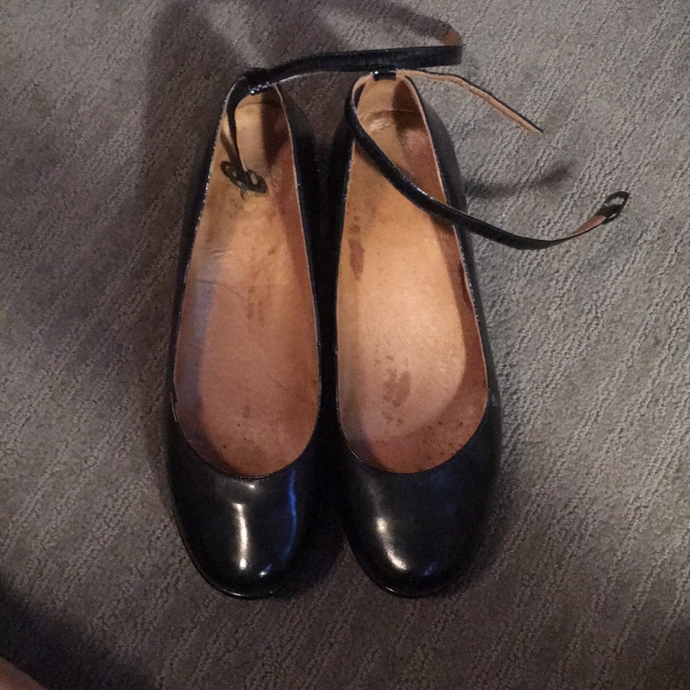 Jeffrey Campbell black wedge heels shiny Park